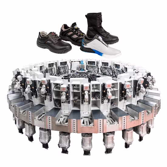 30 Station Multifunction PU Direct Injection Machine Safety Shoe Machine